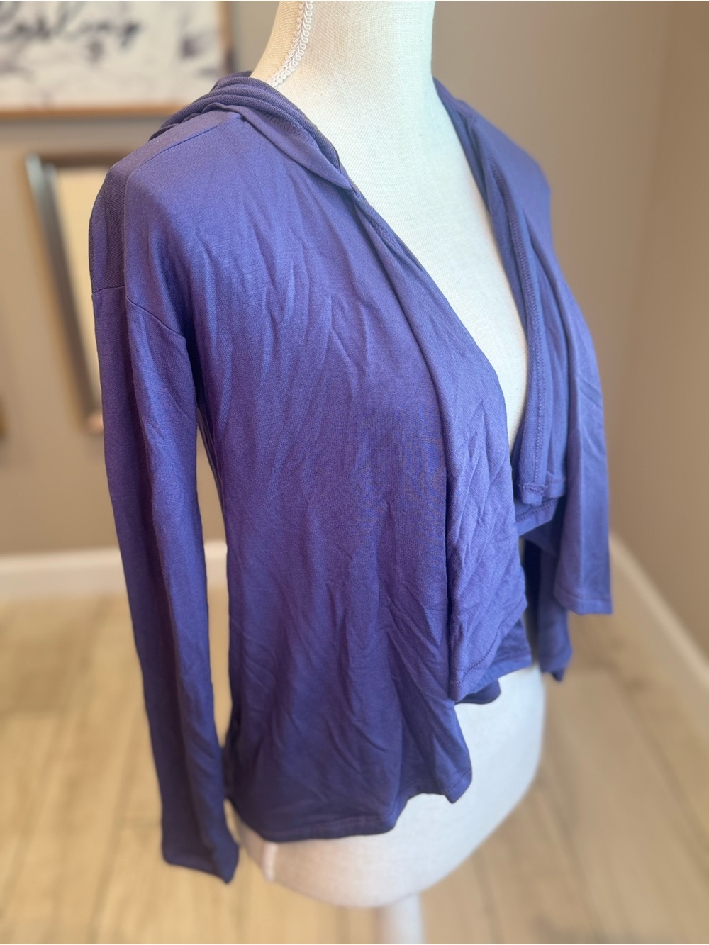 5 for $30 NWT! all in motion Purple Super Soft French Terry Hooded Cardigan